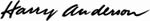 Harry Anderson signature