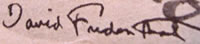 David Fredenthal signature
