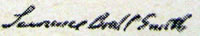 Lawrence Beall Smith Signature