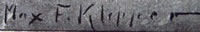 Max F Klepper signature